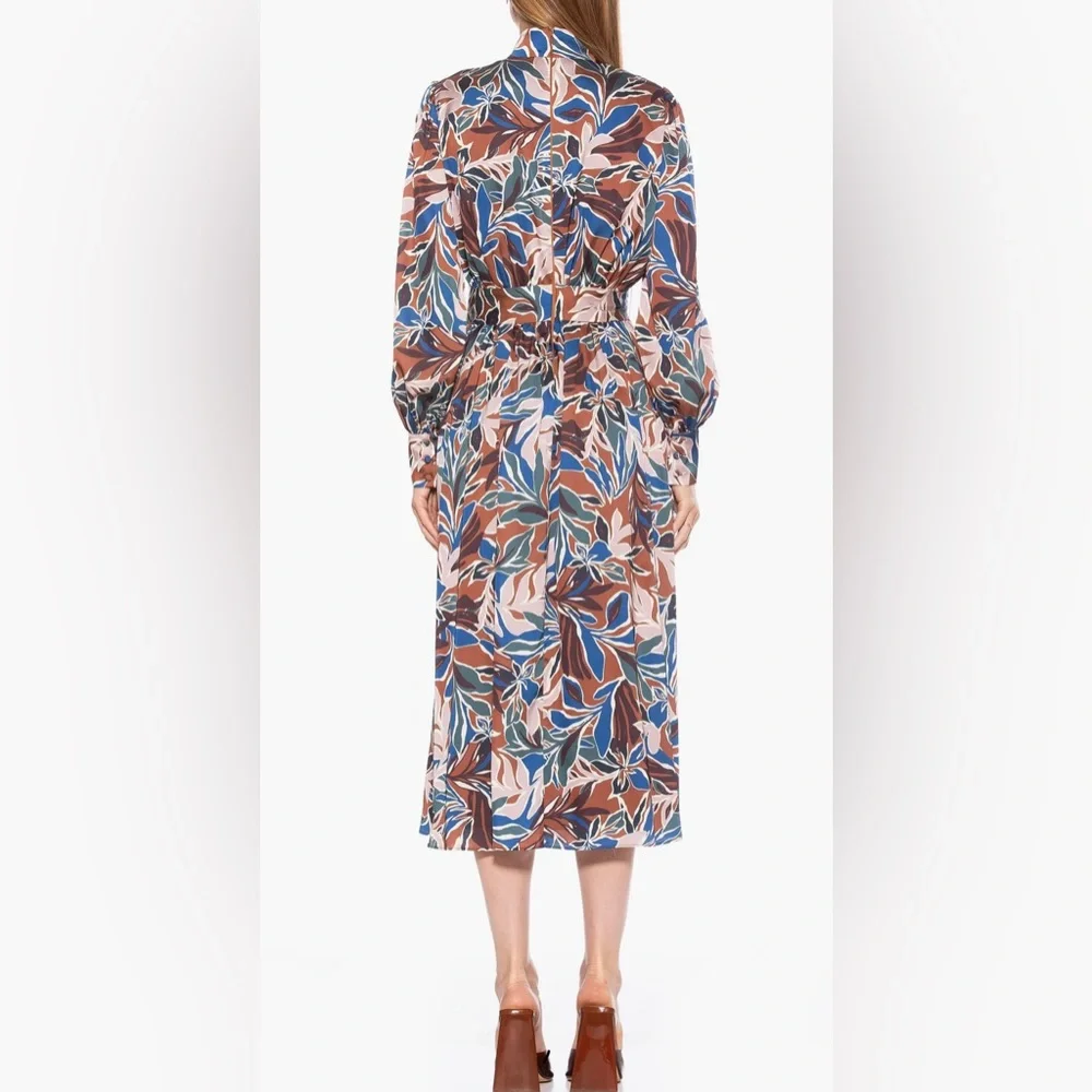 NWT Alexia Admore Safiya Long Sleeve Belted Fit & Flare Dress Size 14 - Picture 2 of 7